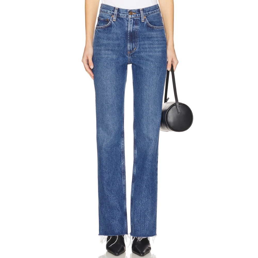 Agolde Straight Leg Jeans in Medium Blue